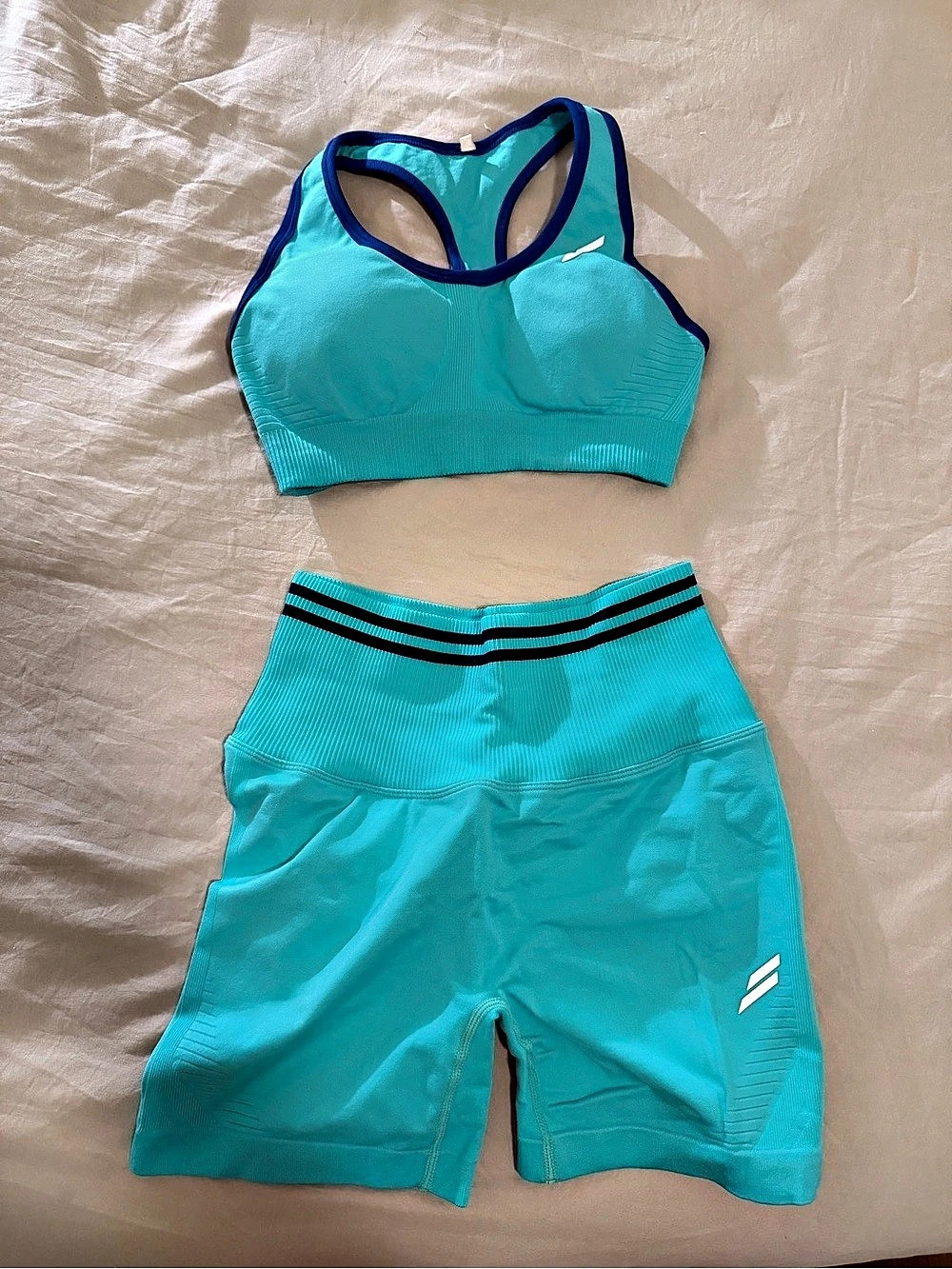 Do you Even Women's Athletic Two-Piece Set in Blue Like New